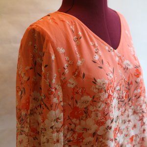 Peachy Floral Blouse
